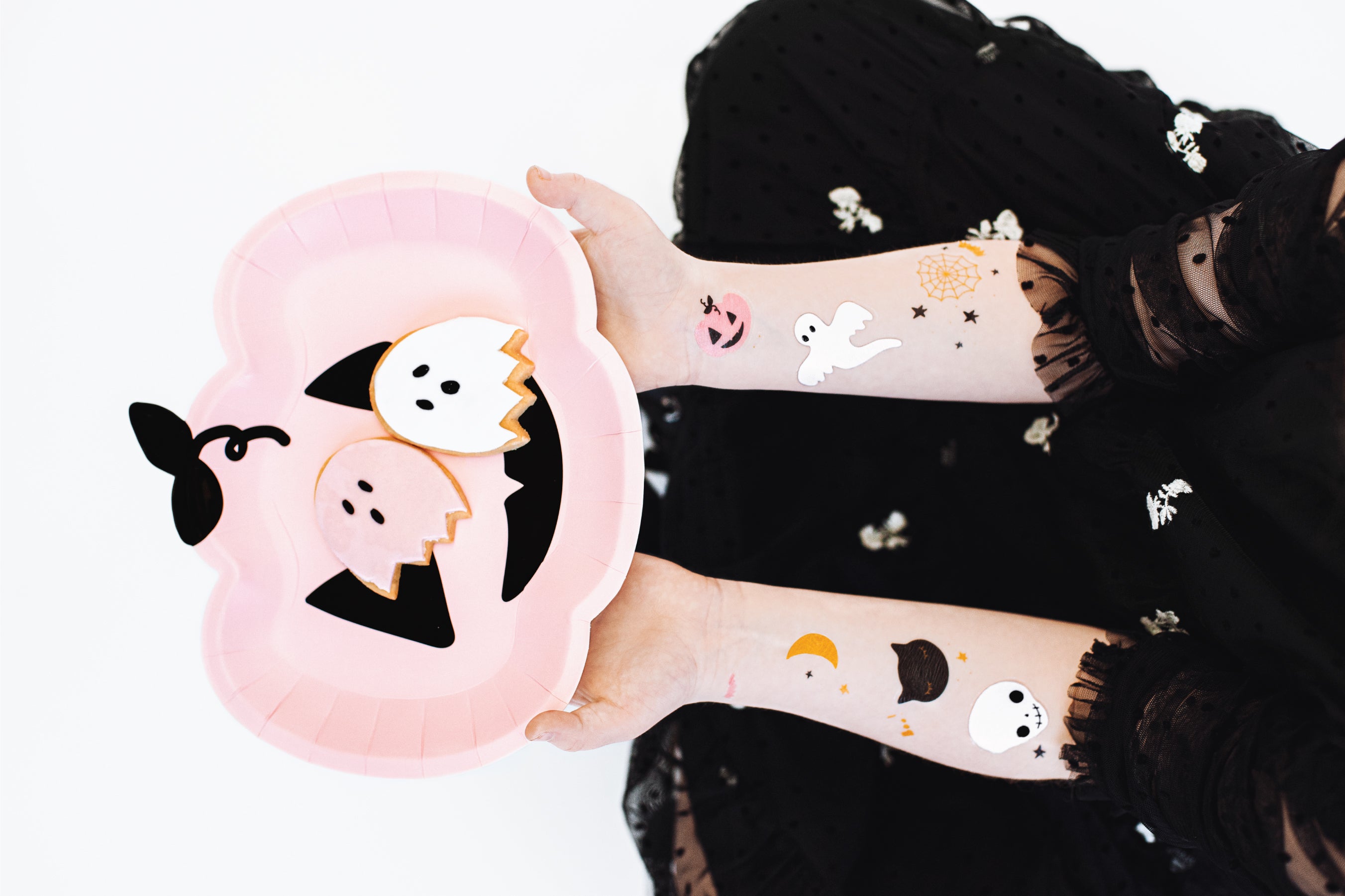 Pink Halloween Pumpkin Plates 6ct | The Party Darling
