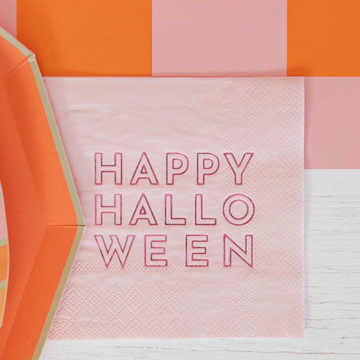 Pink Happy Halloween Cocktail Napkins | The Party Darling