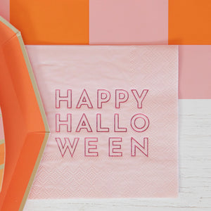 Pink Happy Halloween Cocktail Napkins | The Party Darling