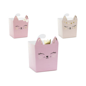 Pink Kitty Cat Popcorn Boxes 3ct | The Party Darling