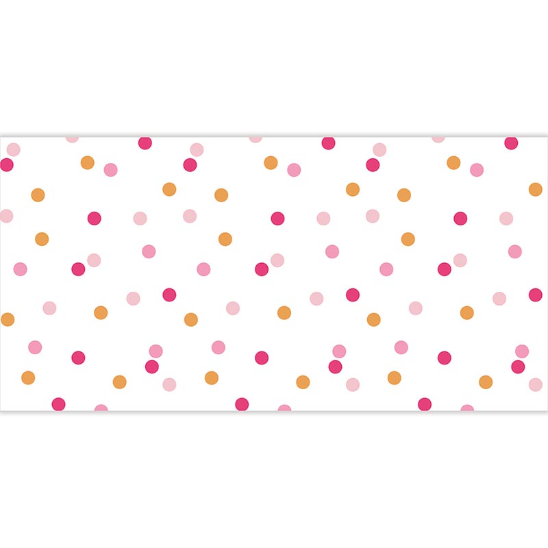 Pink &amp; Orange Confetti Paper Table Runner 25ft | The Party Darling