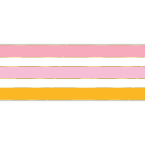 Pink & Orange Cabana Stripes Paper Table Runner 25ft