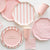 Light Pink Cabana Striped Dinner Plates 8ct | The Party Darling