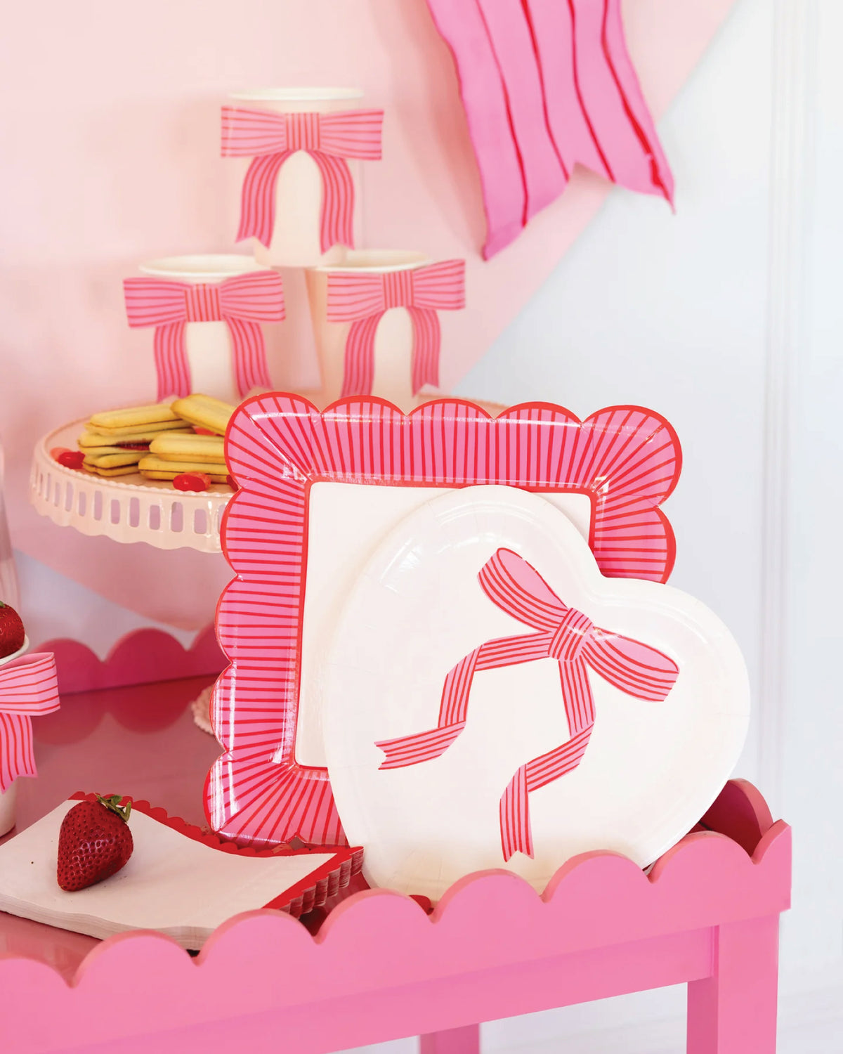 Pink and red Valentine&#39;s Day tableware by My Mind&#39;s Eye