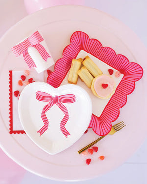 Pink and red bow Valentine's Day tableware by My Mind's Eye