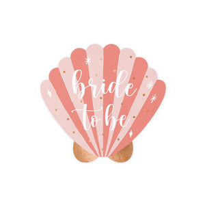 Pink Seashell Bride to Be Dessert Napkins 20ct | The Party Darling