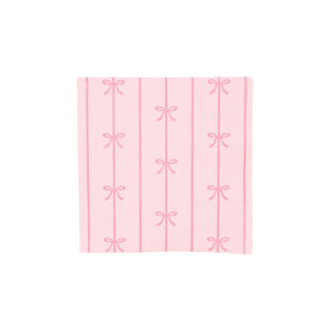 Signature Pink Bow Dessert Napkins 20ct | The Party Darling