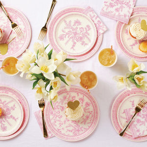Pink Toile Party Tablescape