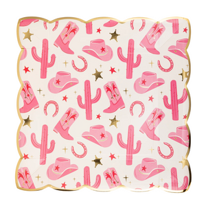 Pink Western Cowgirl Lunch Plates 8ct | The Party Darling