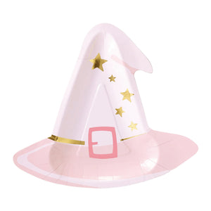 Pink Witch Hat Lunch Plates 8ct | The Party Darling