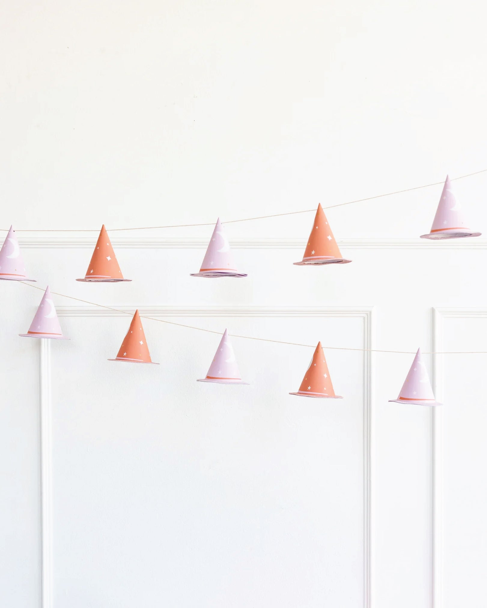 Pink Witch Hat Garland 6ft | The Party Darling