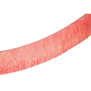 Neon Coral Tinsel Fringe 5ft | The Party Darling