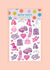 Pink Girl Party Temporary Tattoo Sheets 2ct | The Party Darling