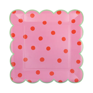 Pink Polka Dot Plate | The Party Darling