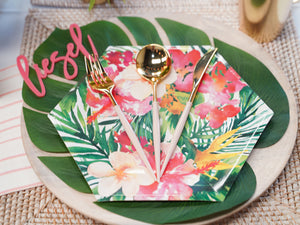 Tropical Floral Lunch Plates 8ct