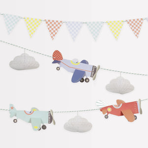 Airplane Party Garland Set 7ft Hung