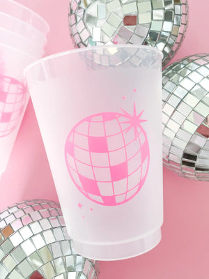 Disco Ball Frosted Plastic Cups | The Party Darling