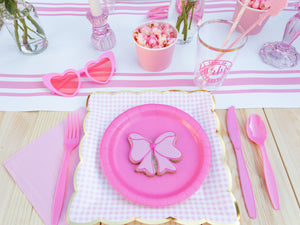pink napkin barbie party