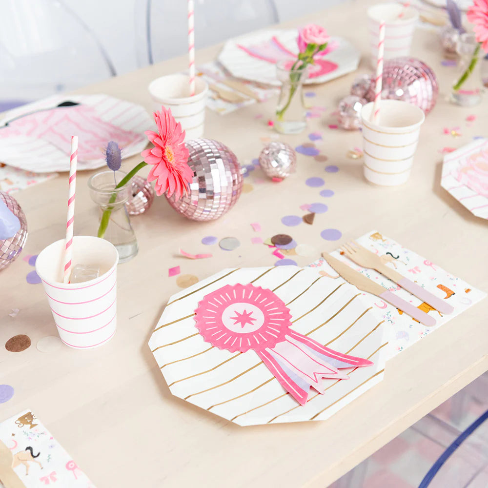 Pink Award Ribbon Lunch Napkins 16ct | The Party Darling