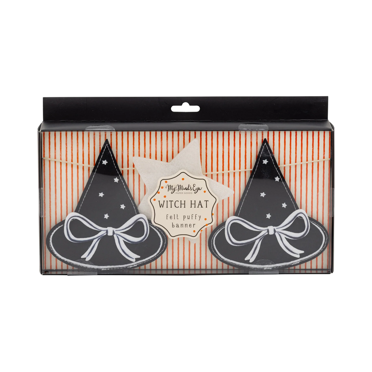 Puffy Witch Hats Felt Banner 6ft