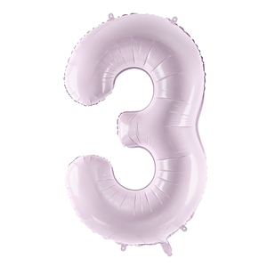 3 Purple Number Balloon