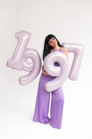 1997 Purple Number Balloons