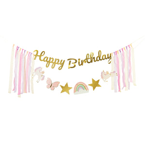 Magical Unicorn Happy Birthday Banner 7.5ft | The Party Darling