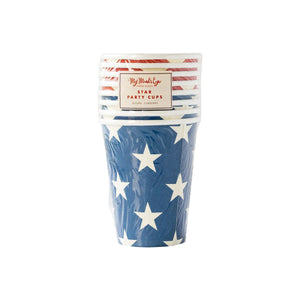 Red & Blue Star Drink Cups 8ct | The Party Darling