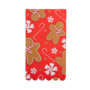 Red Gingerbread Man Paper Guest Towels 16 ct | The Party Darling