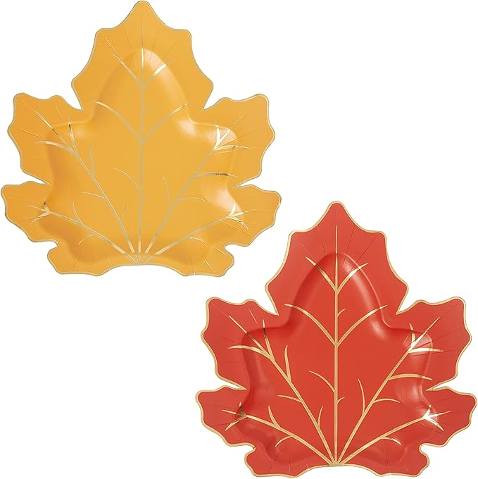 Harvest Maple Leaf Dessert Plates 8ct