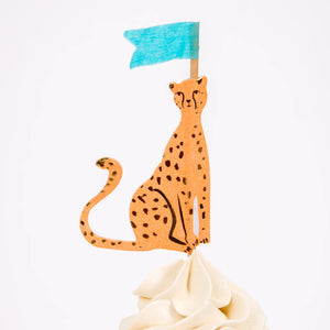 Safari Animals Cupcake Decorating Kit 24ct Cheetah