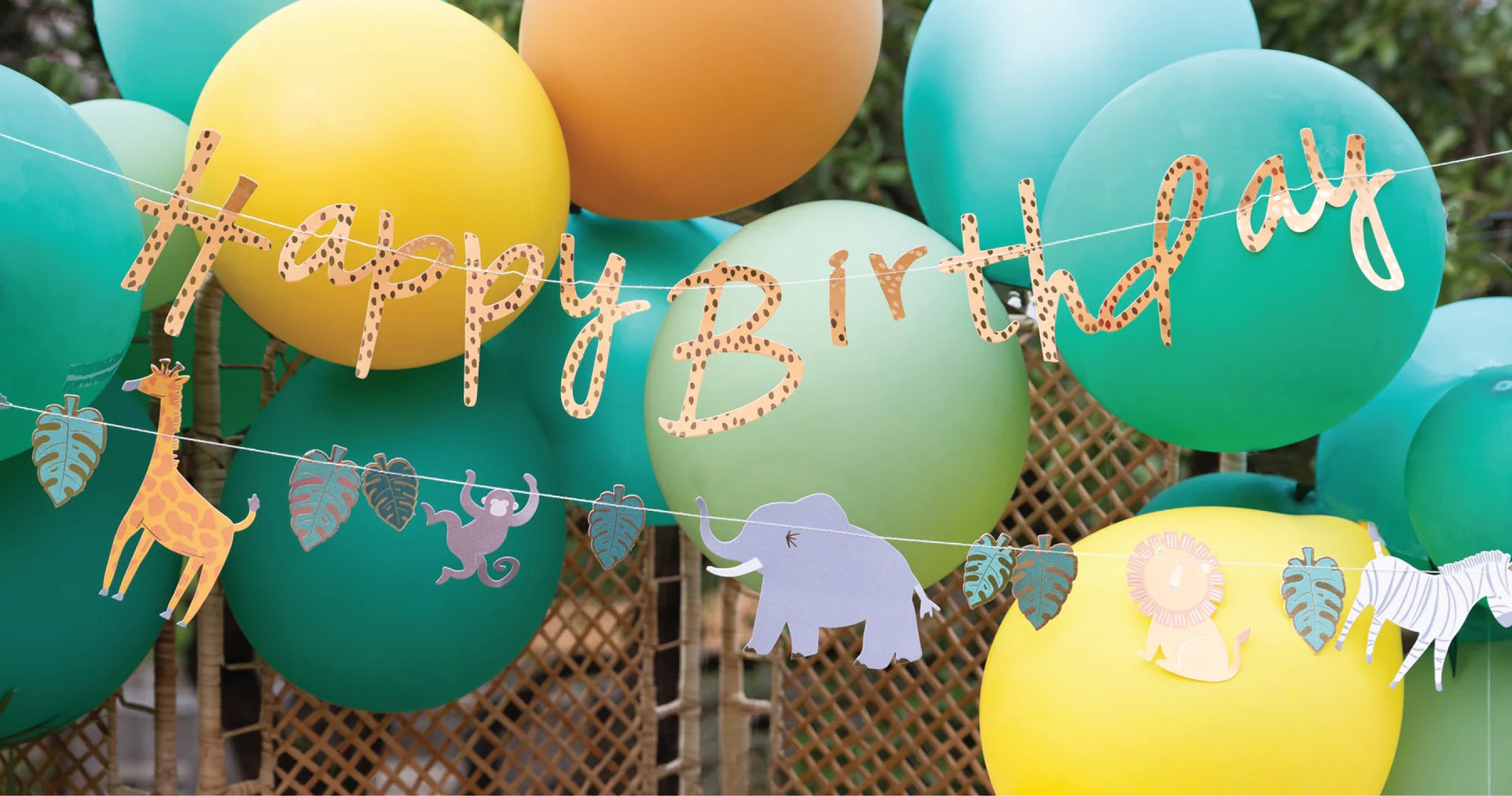 Safari Happy Birthday Banner Set | The Party Darling
