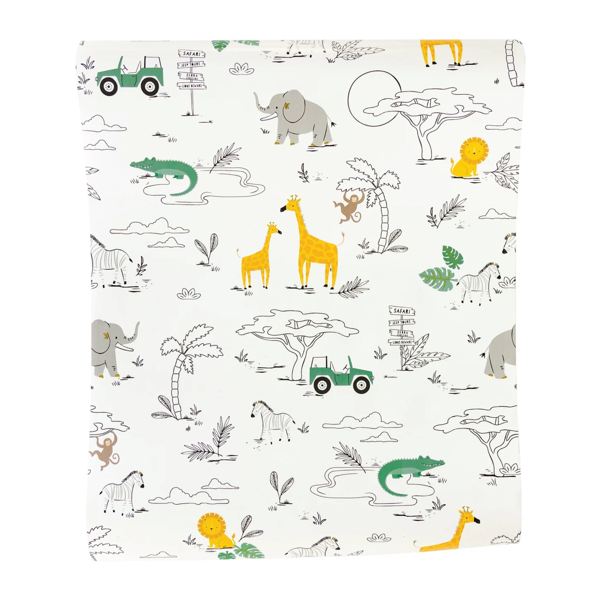 Safari Jeep Tour Paper Table Runner 10ft | The Party Darling