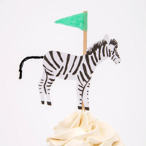 Safari Animals Cupcake Decorating Kit 24ct Zebra