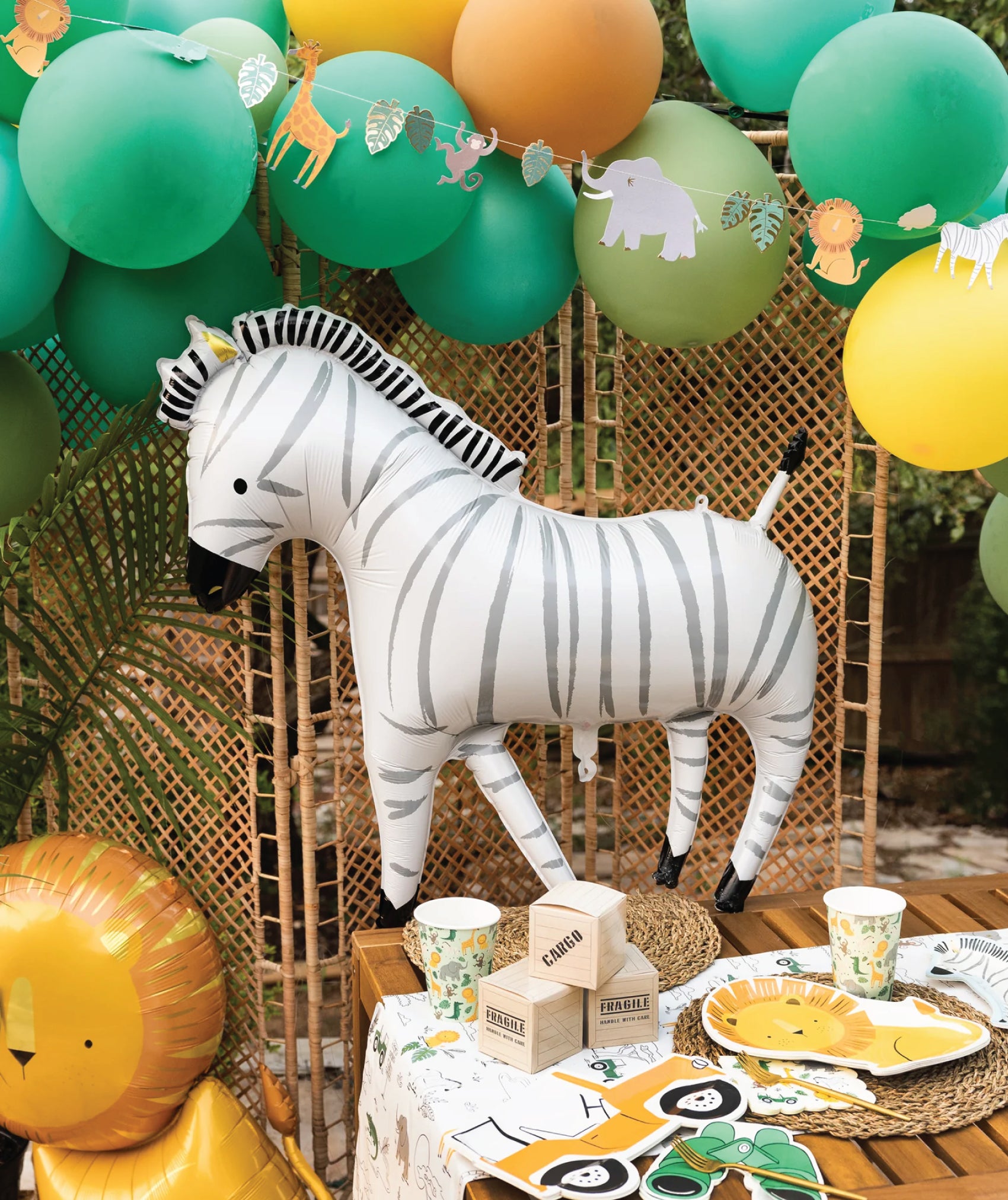 Safari Zebra Mylar Balloon 24in | The Party Darling