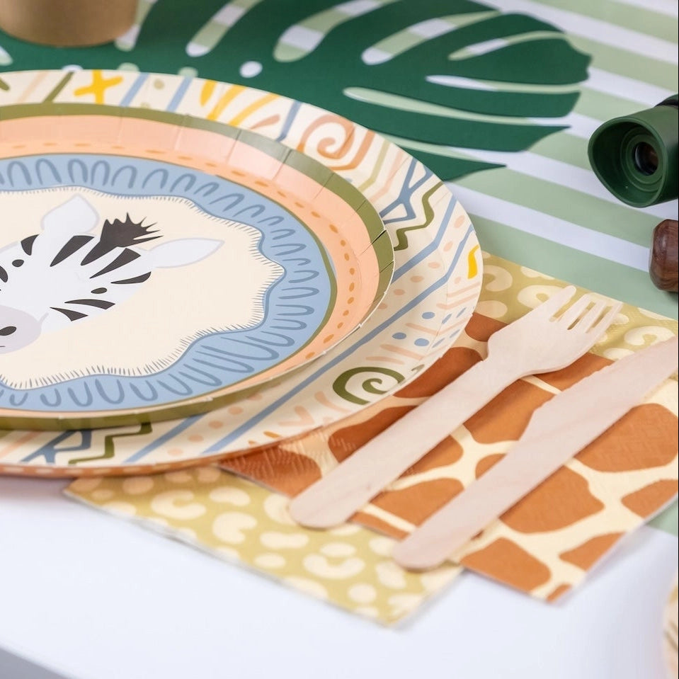 Zebra, giraffe, tiger, and leopard print napkins