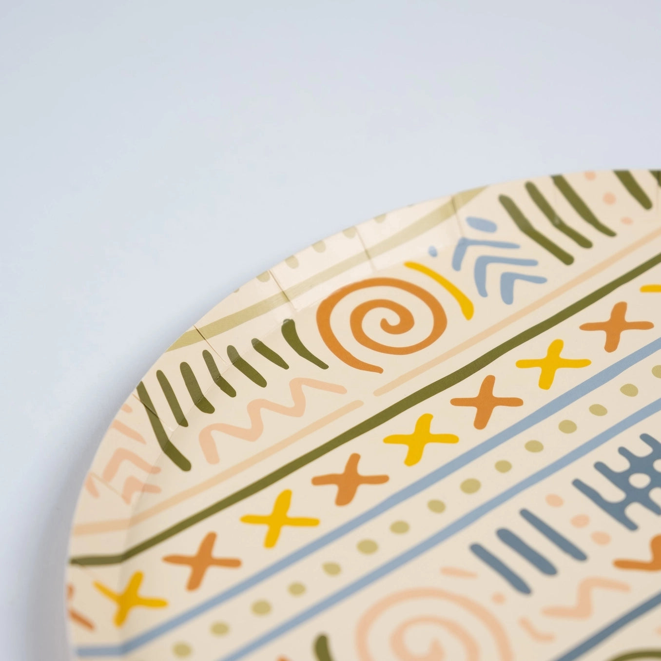 Tribal designed safari dinner plates