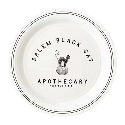 Salem Apothecary Black Cat Paper Plates 8ct