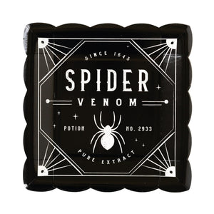 Salem Apothecary Label Spider Venon Plates | The Party Darling