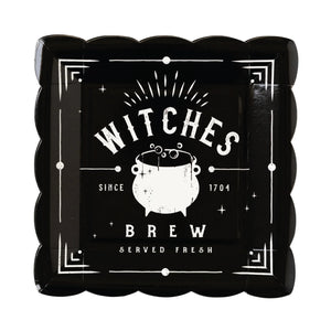 Salem Apothecary Label Witches Brew Plates | The Party Darling