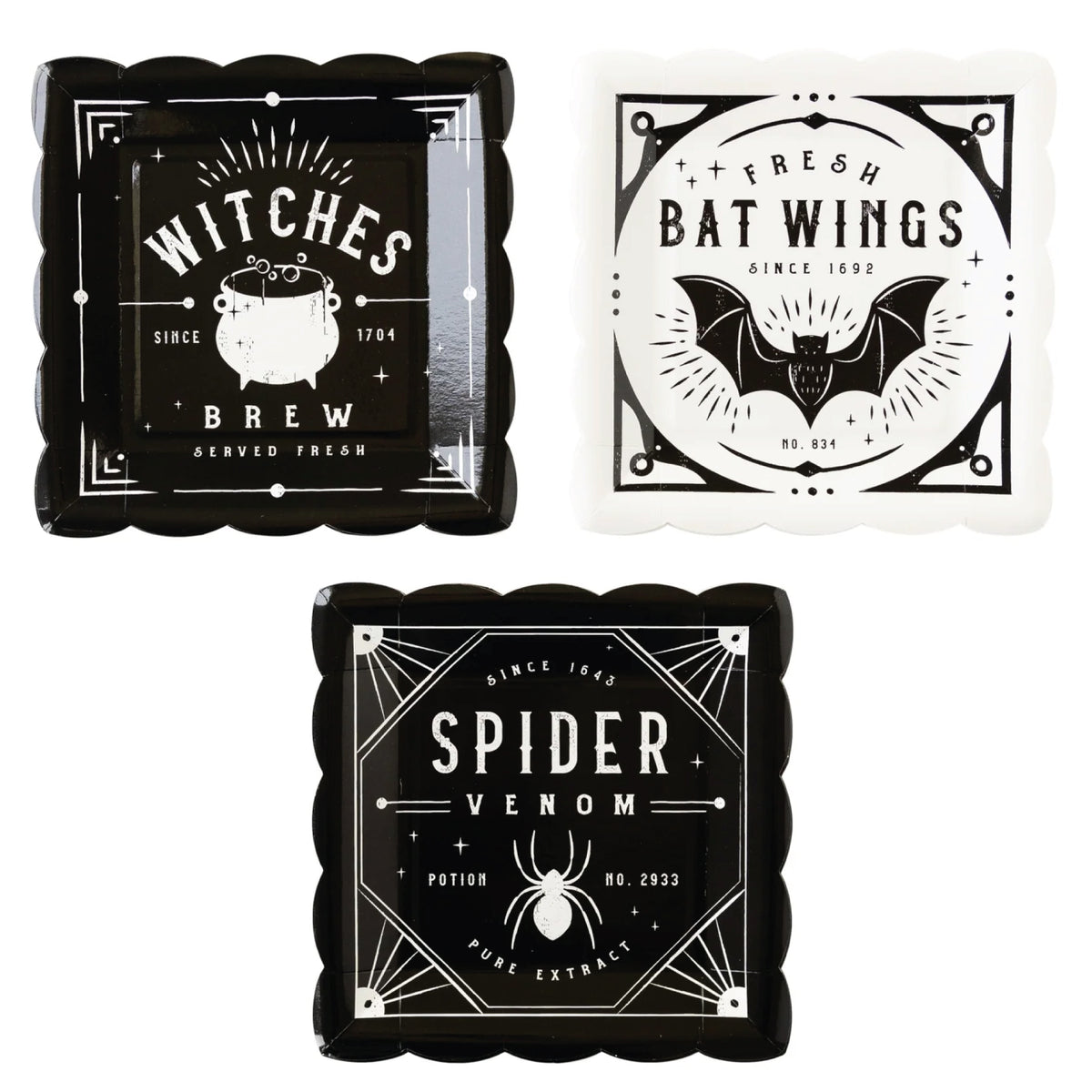 Salem Apothecary Label Paper Plates 9ct