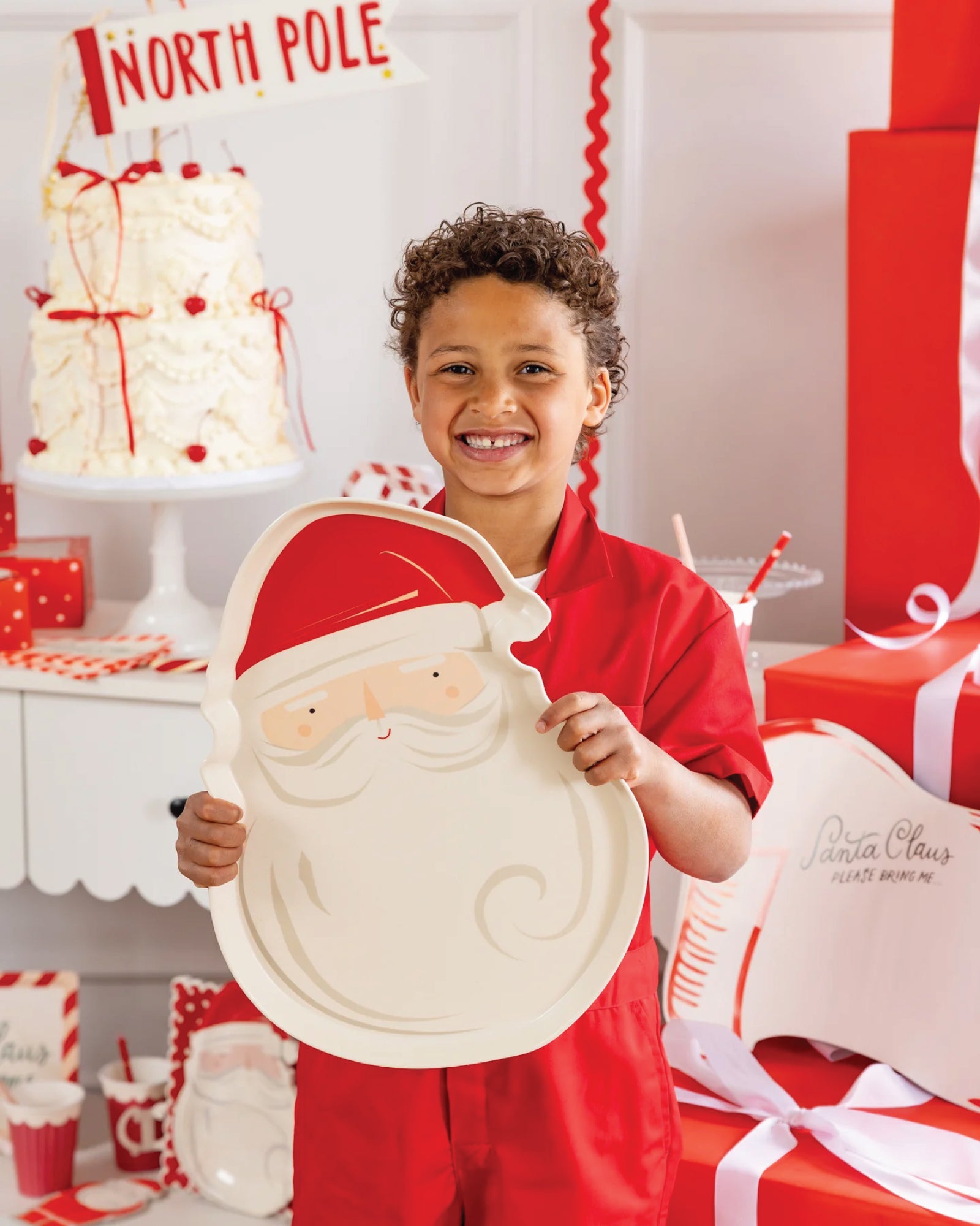 Santa Bamboo Serving Tray | The Party Darling