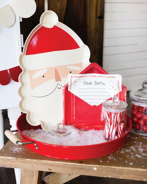 Santa Claus Serving Tray and Letter to Santa plates