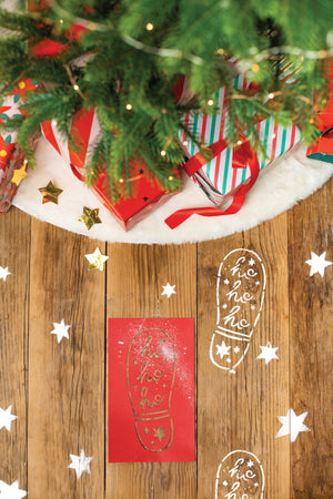 Santa Footprint Paper Stencil | The Party Darling