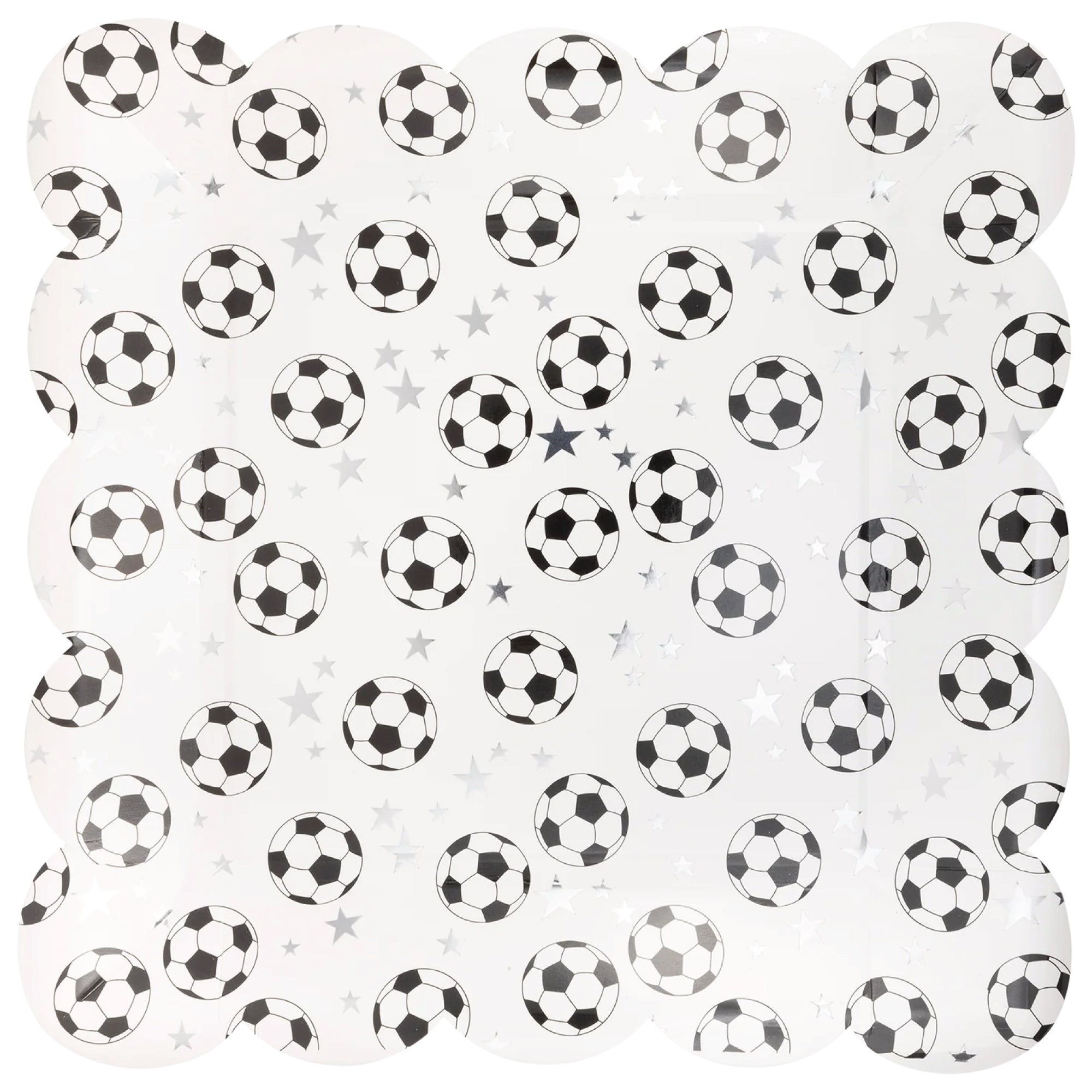 Scattered Soccer Balls Lunch Plates 8ct | The Party Darling