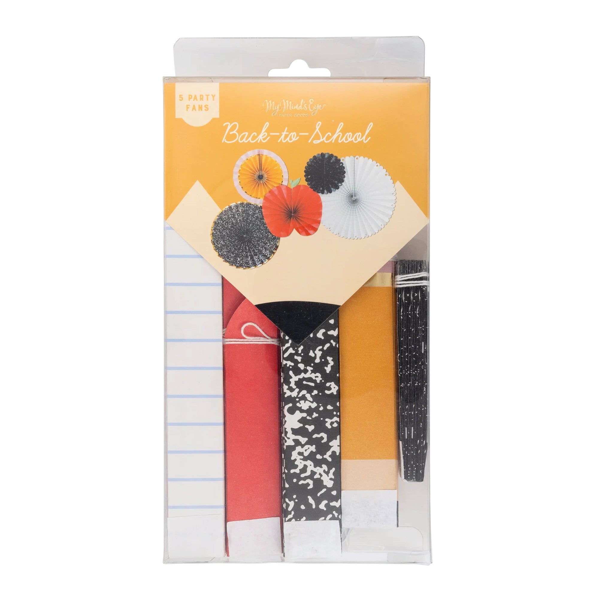 Back to School Paper Fans Packaged