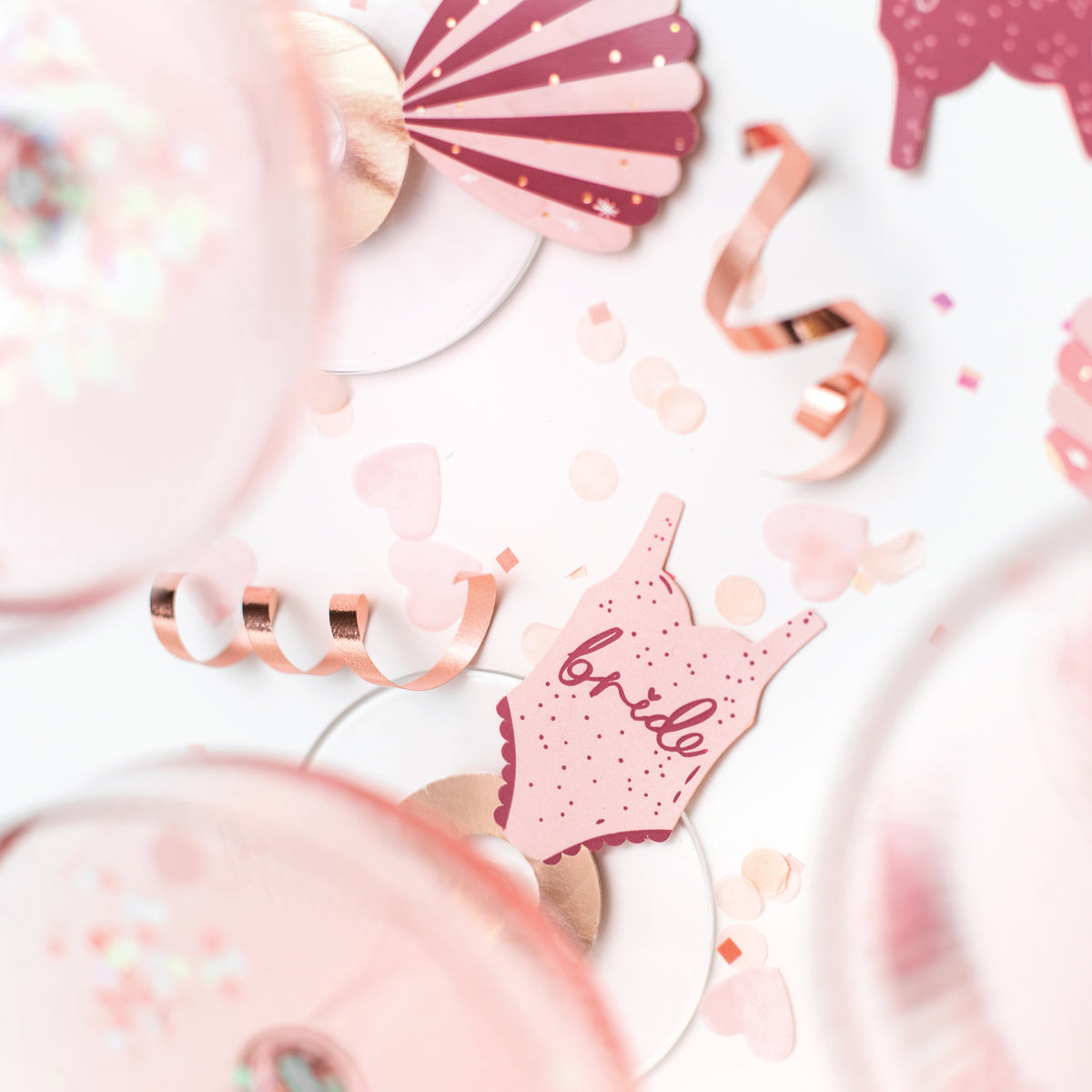Pink Heart Drink Tags 10ct | The Party Darling