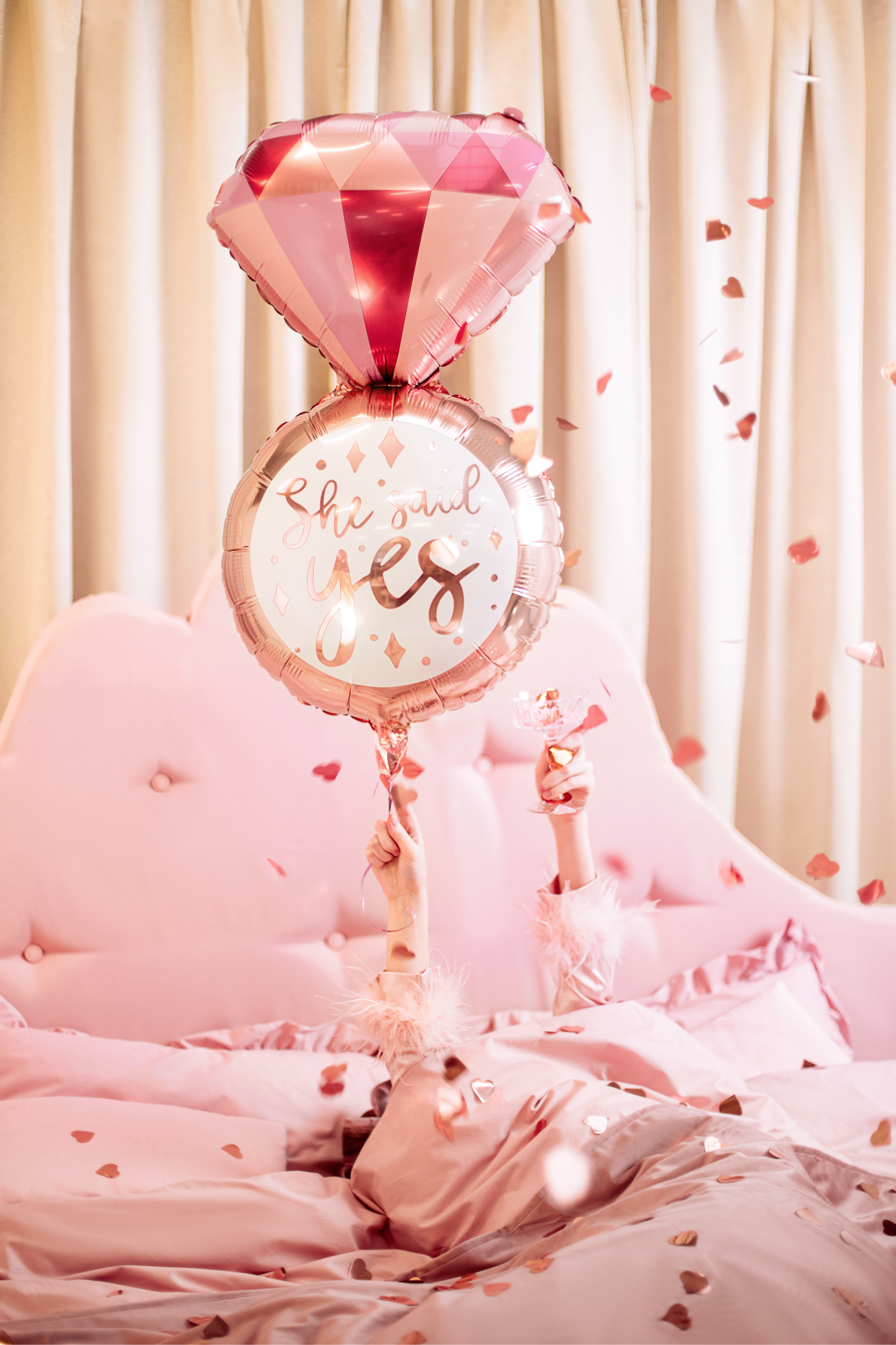 She Said Yes Engagement Ring Balloon | The Party Darling