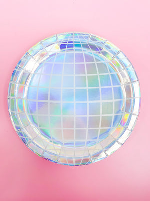 Iridescent Disco Ball Lunch Plates 8ct | The Party DarlingIridescent Disco Ball Plates | The Party Darling