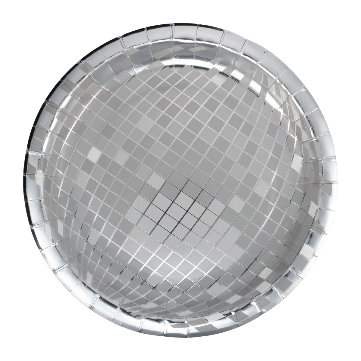 Silver Disco Ball Lunch Plates 8ct | The Party Darling